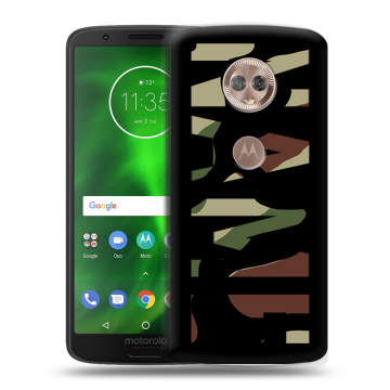 Силиконовый чехол на Motorola Moto G6 с принтом NAME