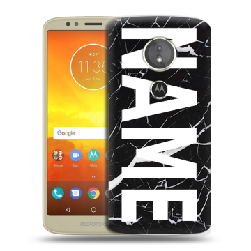 Силиконовый чехол на Motorola Moto E5 с принтом NAME