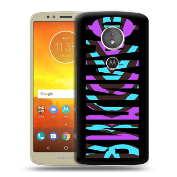Силиконовый чехол на Motorola Moto E5 с принтом ФАМИЛИЯ