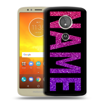 Силиконовый чехол на Motorola Moto E5 с принтом NAME