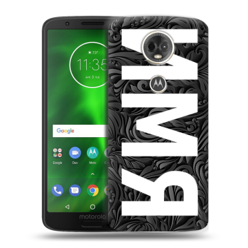 Силиконовый чехол на Motorola Moto E5 Plus с принтом ИМЯ