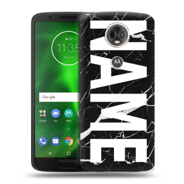 Силиконовый чехол на Motorola Moto E5 Plus с принтом NAME