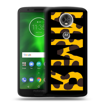 Силиконовый чехол на Motorola Moto E5 Plus с принтом ИМЯ