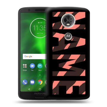 Силиконовый чехол на Motorola Moto E5 Plus с принтом NAME