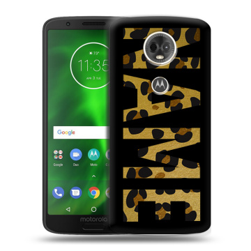 Силиконовый чехол на Motorola Moto E5 Plus с принтом NAME