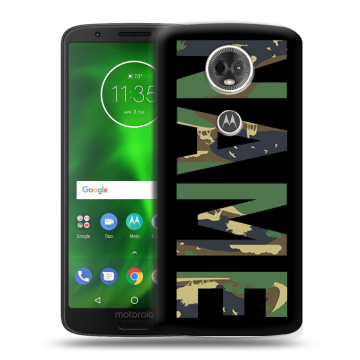 Силиконовый чехол на Motorola Moto E5 Plus с принтом NAME