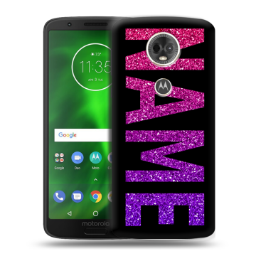 Силиконовый чехол на Motorola Moto E5 Plus с принтом NAME