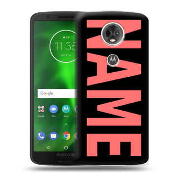 Силиконовый чехол на Motorola Moto E5 Plus с принтом NAME