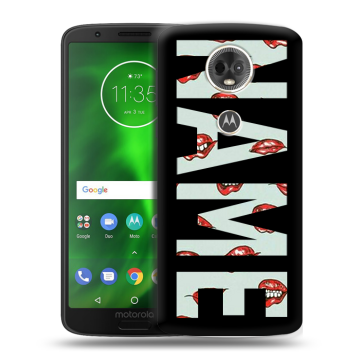 Силиконовый чехол на Motorola Moto E5 Plus с принтом NAME