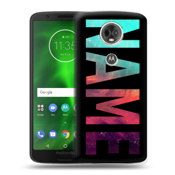 Силиконовый чехол на Motorola Moto E5 Plus с принтом NAME