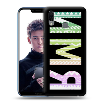 Силиконовый чехол на Huawei Honor Play с принтом ИМЯ