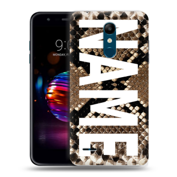 Силиконовый чехол на LG K11 Plus с принтом NAME