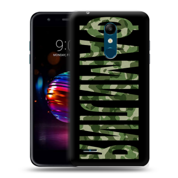 Силиконовый чехол на LG K11 Plus с принтом ФАМИЛИЯ