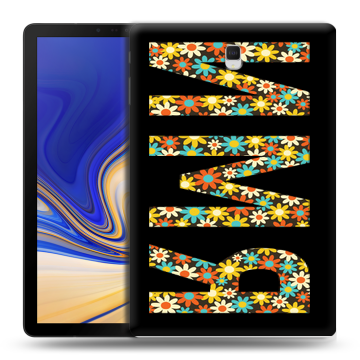 Силиконовый чехол на Samsung Galaxy Tab S4 с принтом ИМЯ