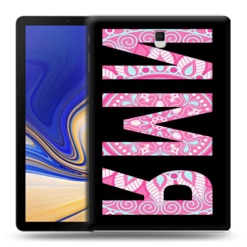 Силиконовый чехол на Samsung Galaxy Tab S4 с принтом ИМЯ