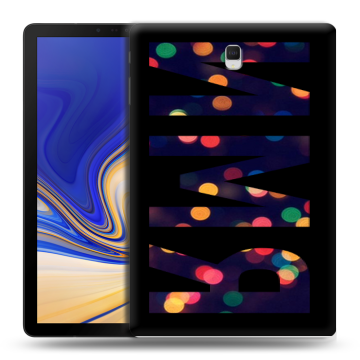 Силиконовый чехол на Samsung Galaxy Tab S4 с принтом ИМЯ