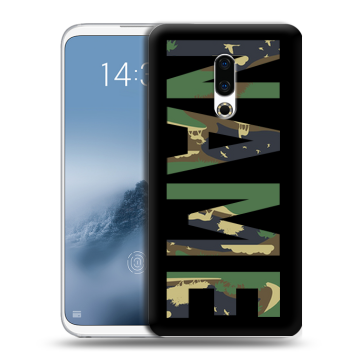Силиконовый чехол на Meizu 16th Plus с принтом NAME