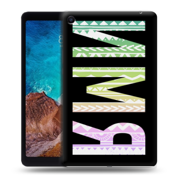 Силиконовый чехол на Xiaomi Mi Pad 4 Plus с принтом ИМЯ