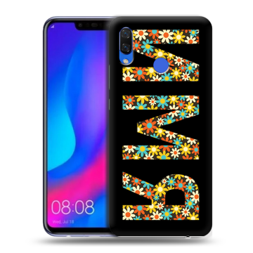 Пластиковый чехол на Huawei Nova 3 с принтом ИМЯ