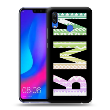 Пластиковый чехол на Huawei Nova 3 с принтом ИМЯ