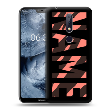 Силиконовый чехол на Nokia 6.1 Plus с принтом NAME