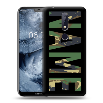 Силиконовый чехол на Nokia 6.1 Plus с принтом NAME