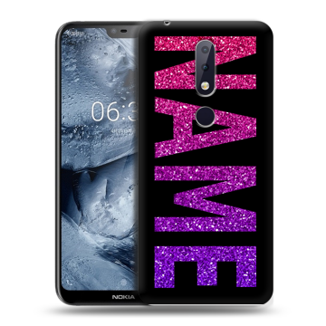 Силиконовый чехол на Nokia 6.1 Plus с принтом NAME