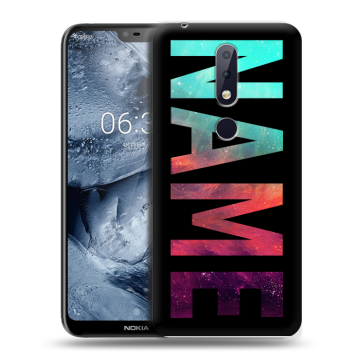 Силиконовый чехол на Nokia 6.1 Plus с принтом NAME