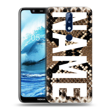 Силиконовый чехол на Nokia 5.1 Plus с принтом NAME