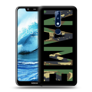 Силиконовый чехол на Nokia 5.1 Plus с принтом NAME