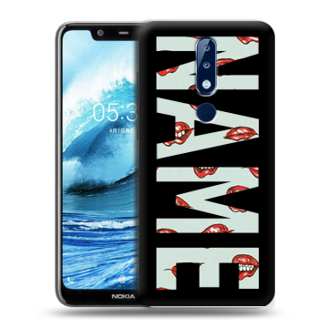 Силиконовый чехол на Nokia 5.1 Plus с принтом NAME