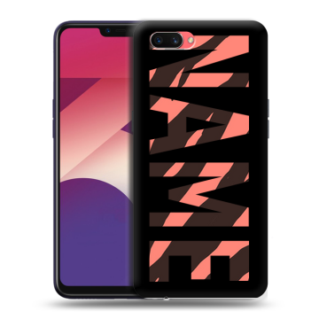 Пластиковый чехол на OPPO A3s с принтом NAME