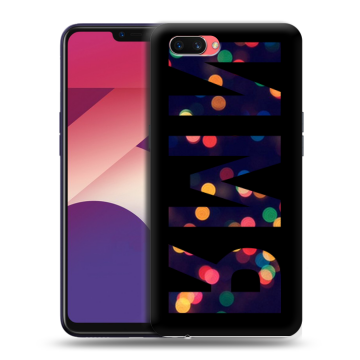 Пластиковый чехол на OPPO A3s с принтом ИМЯ