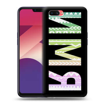 Пластиковый чехол на OPPO A3s с принтом ИМЯ