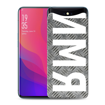 Силиконовый чехол на OPPO Find X с принтом ИМЯ