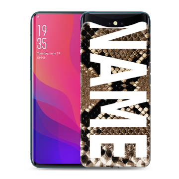 Силиконовый чехол на OPPO Find X с принтом NAME