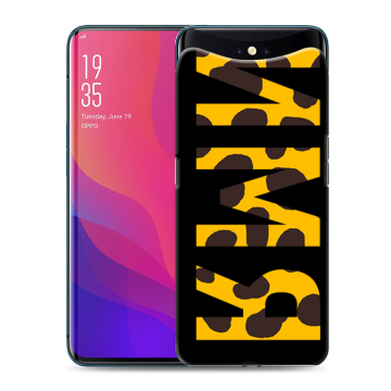Силиконовый чехол на OPPO Find X с принтом ИМЯ