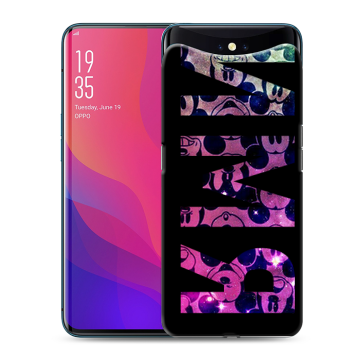 Силиконовый чехол на OPPO Find X с принтом ИМЯ