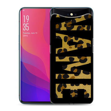 Силиконовый чехол на OPPO Find X с принтом NAME