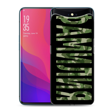 Силиконовый чехол на OPPO Find X с принтом ФАМИЛИЯ