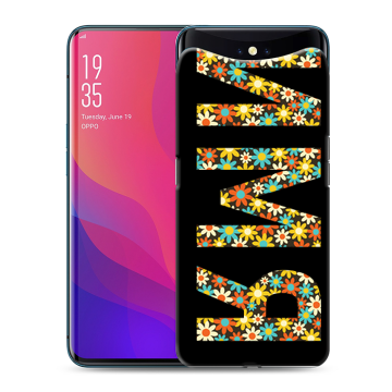 Силиконовый чехол на OPPO Find X с принтом ИМЯ