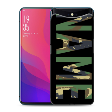 Силиконовый чехол на OPPO Find X с принтом NAME