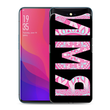 Силиконовый чехол на OPPO Find X с принтом ИМЯ