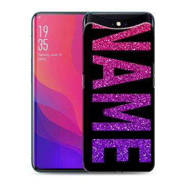 Силиконовый чехол на OPPO Find X с принтом NAME