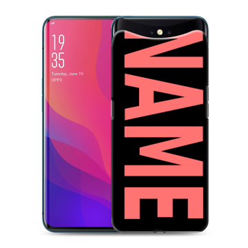 Силиконовый чехол на OPPO Find X с принтом NAME