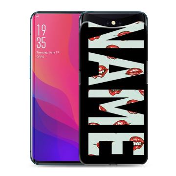 Силиконовый чехол на OPPO Find X с принтом NAME