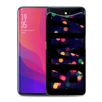 Силиконовый чехол на OPPO Find X с принтом ИМЯ