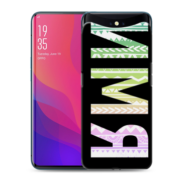 Силиконовый чехол на OPPO Find X с принтом ИМЯ