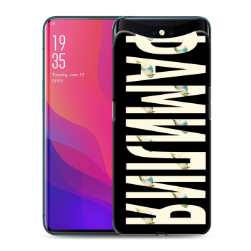 Силиконовый чехол на OPPO Find X с принтом ФАМИЛИЯ