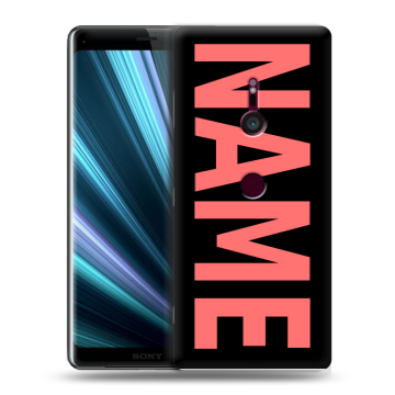 Пластиковый чехол на Sony Xperia XZ3 с принтом NAME